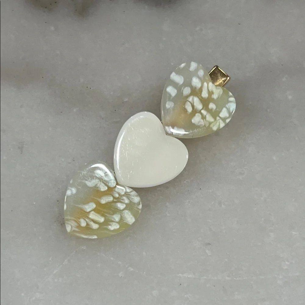 Chic Floral and Heart Hair Clip Trio